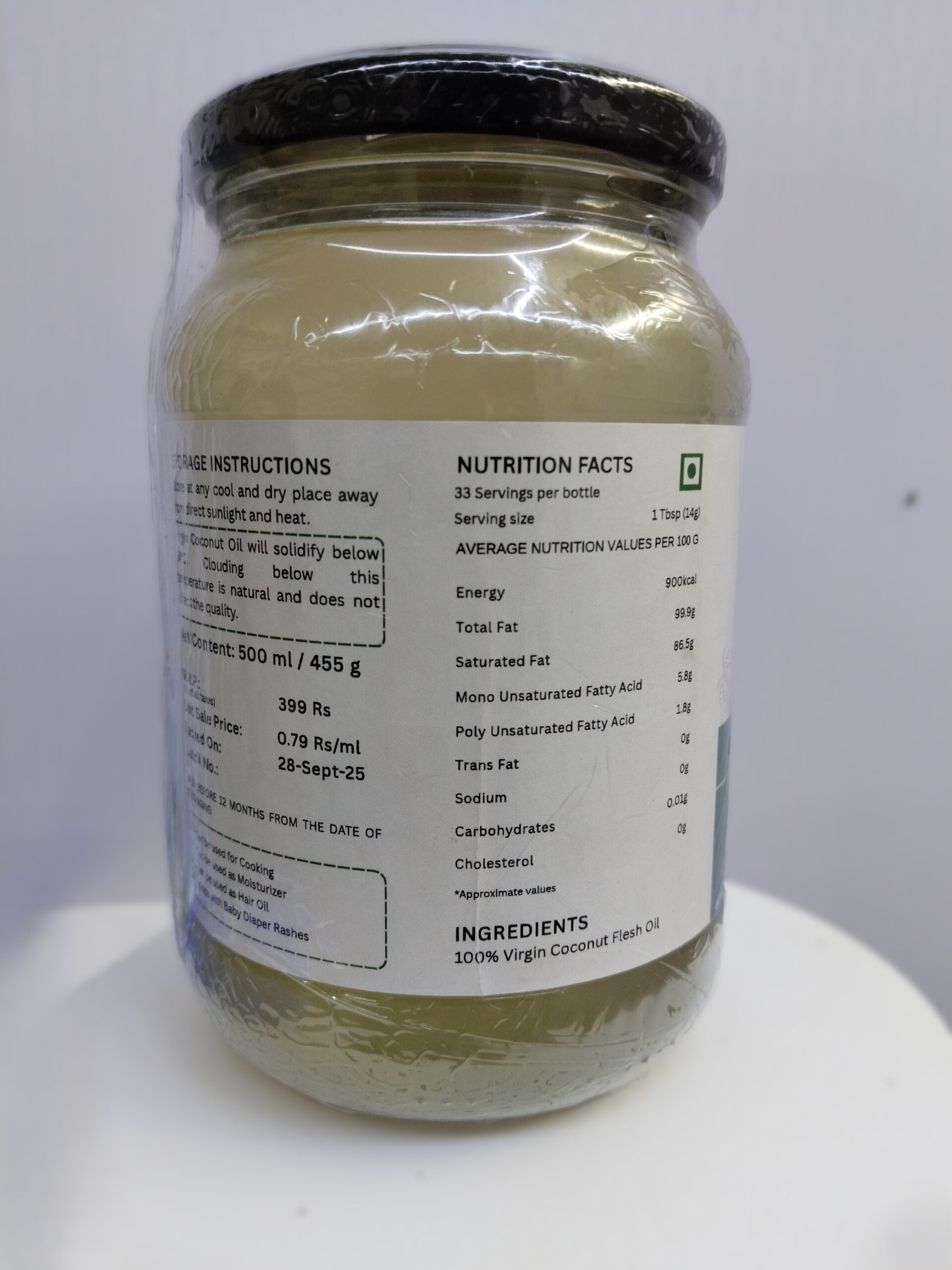 Extra Virgin Coconut Oil - 500ml Jar - Image 6